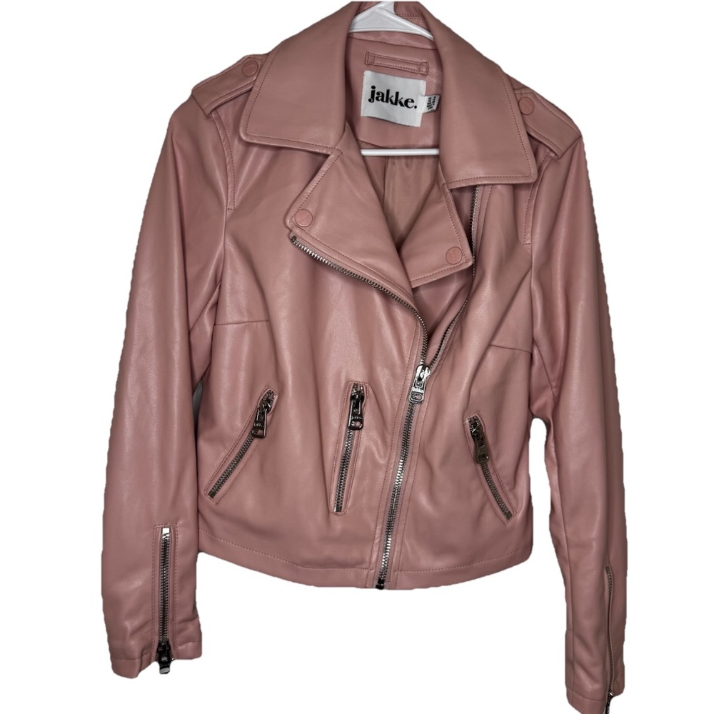 Jakke Pink Faux Leather Jacket